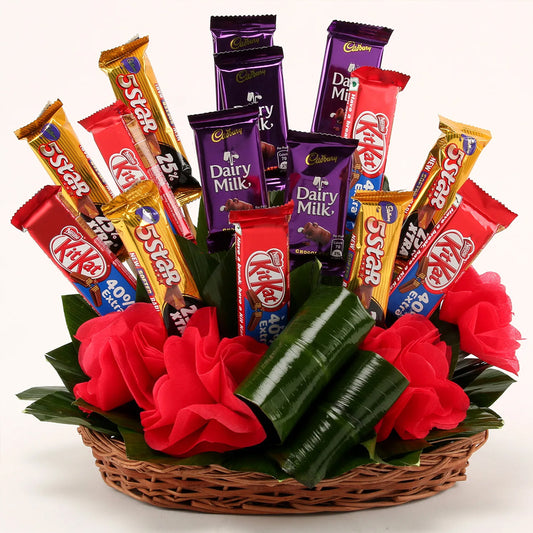 Assorted Chocolates Basket Arrangement