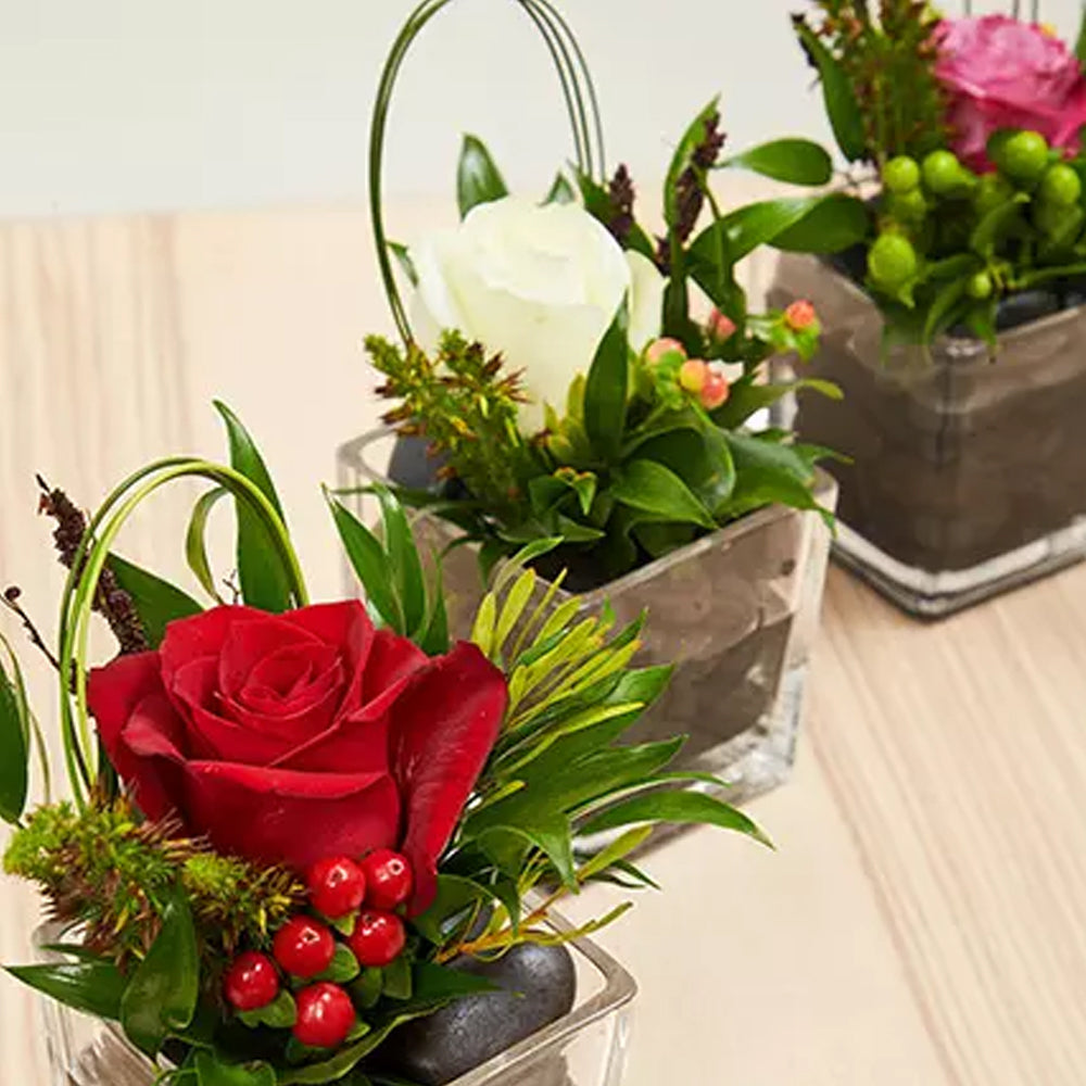 Eid Al Fitr - Set Of 3 Flower Vase Arrangements