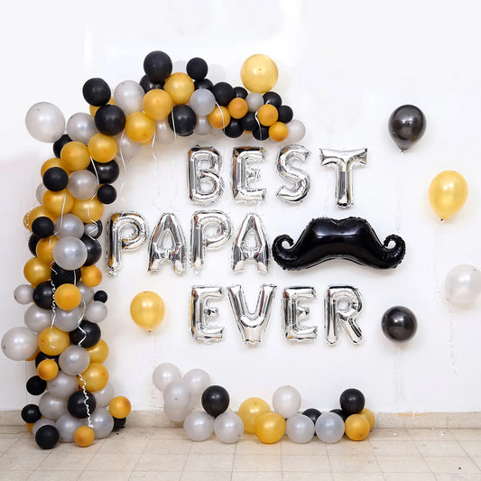 Father's Day - Premium Classy Balloon Decor for Best Papa Ever
