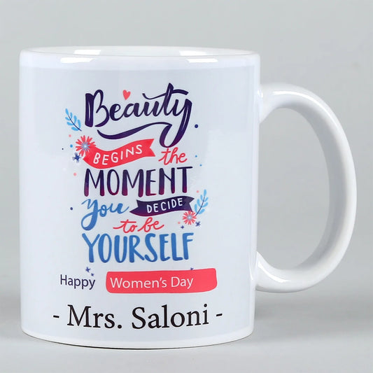 Womens Day Special - 8th March - Happy Women s Day Personalised White Mug