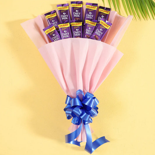 Womens Day Special - 8th March - 10 Cadbury Dairy Milk Bouquet