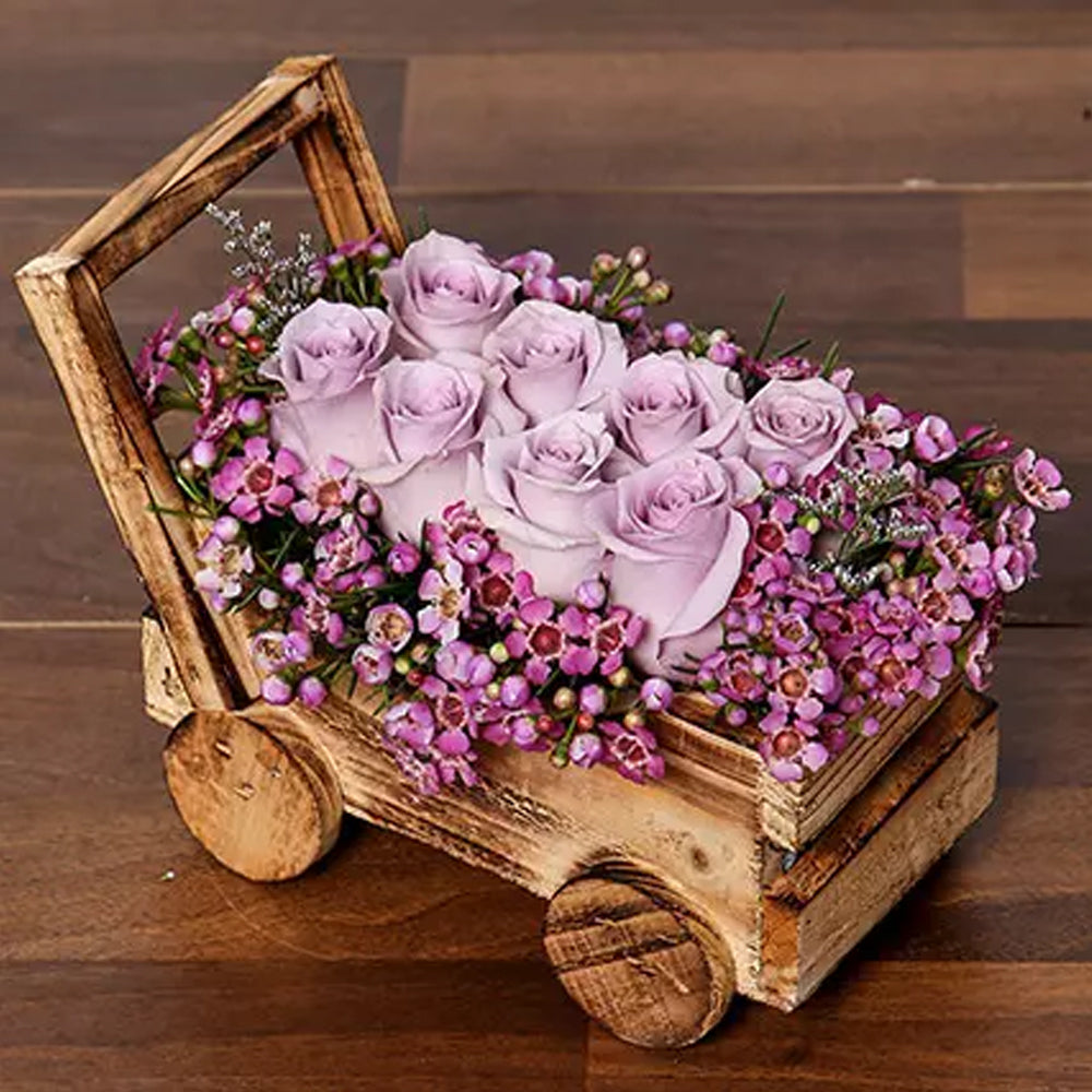Eid Al Fitr - Elegant Purple Roses Arrangement
