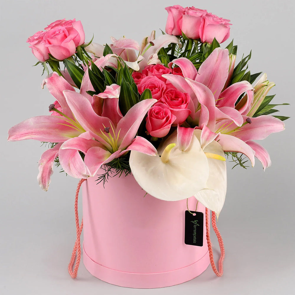 Womens Day Special - Eternal Lilies & Roses Bouquet