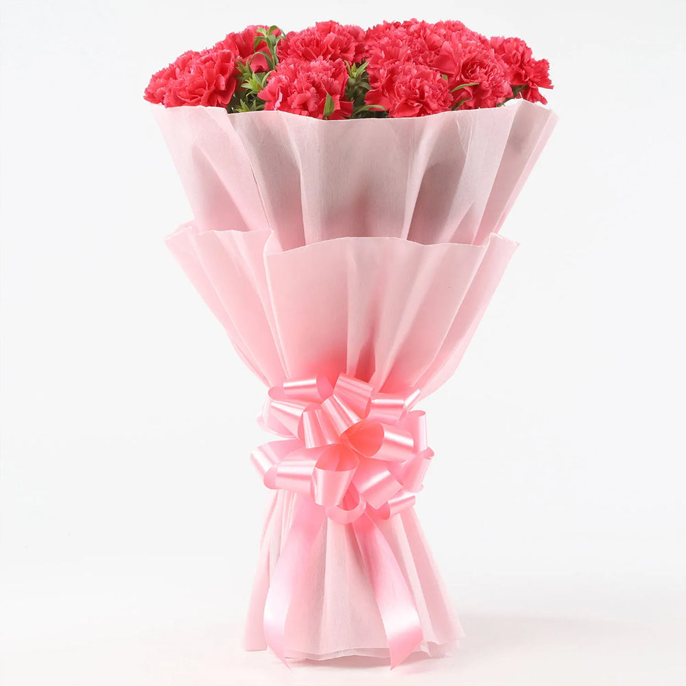 Womens Day Special - Majestic Pink Carnations Bouquet