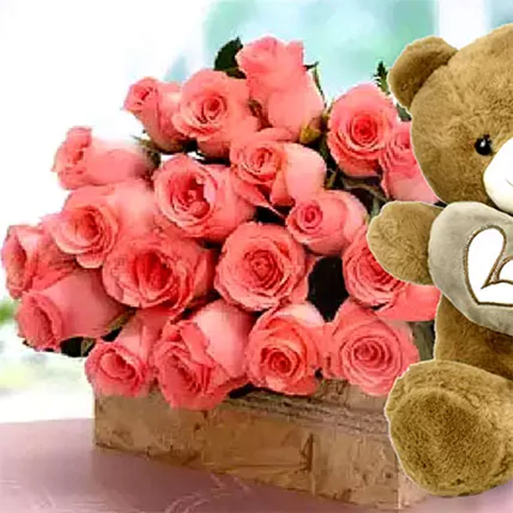 Special Combo of Bouquet And Teddy