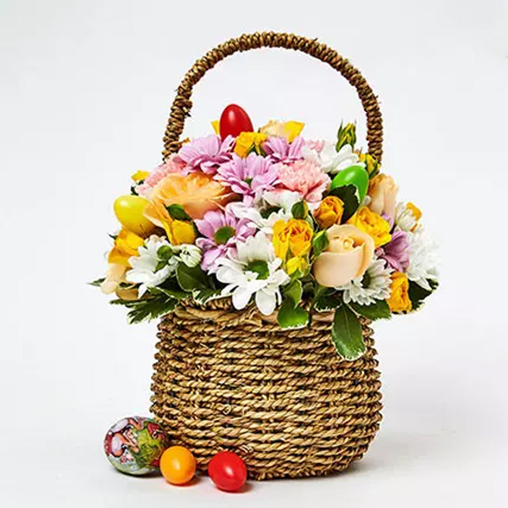 Easter - Exotic Flowers Basket Arrangement