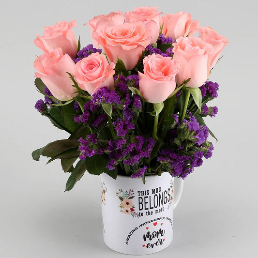 Mother's Day - Beautiful Flowers In Best Mom Ever Mug