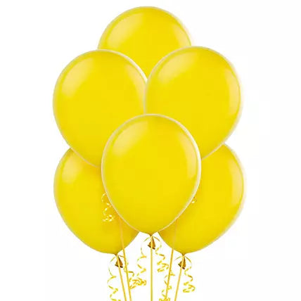 Yellow Helium Balloons